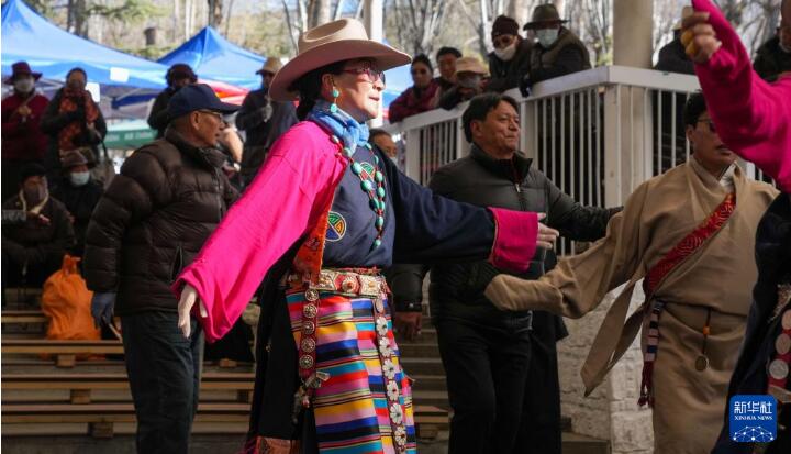 布达拉宫脚下的舞蹈海