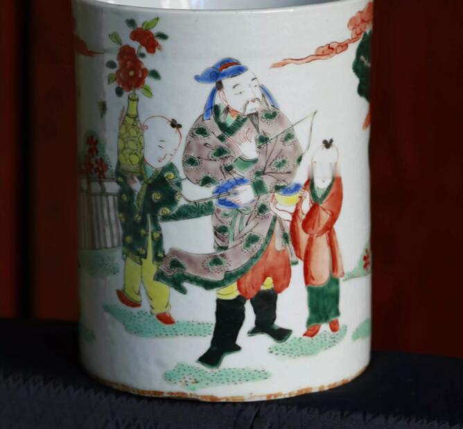 清康熙五彩人物故事纹